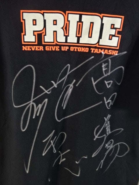 桜庭和志 直筆サイン入り】PRIDE NEVER GIVE UP OTOKO TAMASHI T