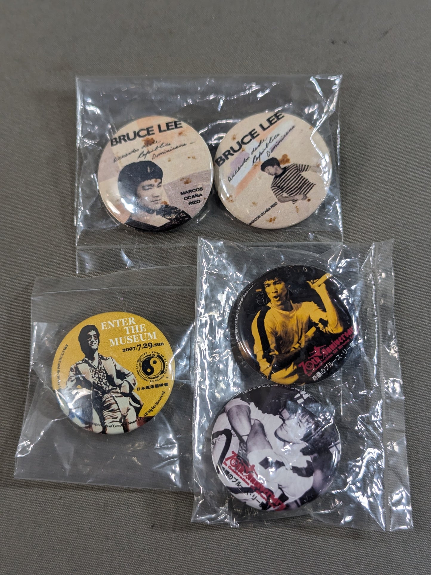 Bruce Lee  Mini PinBack button Set