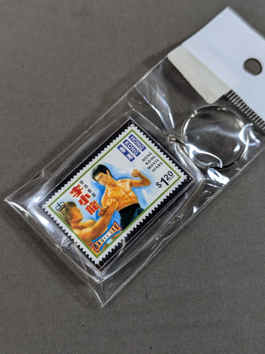 Bruce Lee  Stamp Style Acrylic Keychain