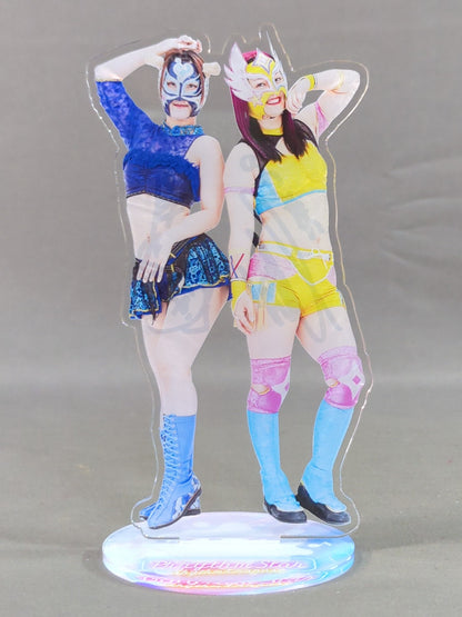 [2 hand signed autographs ] Prism Star (rhythm & Seven Stars) Acrylic Stand