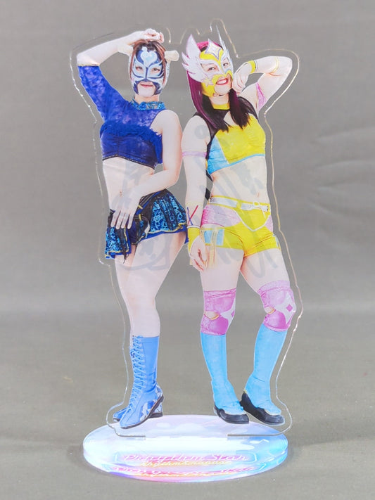 [2 hand signed autographs ] Prism Star (rhythm & Seven Stars) Acrylic Stand