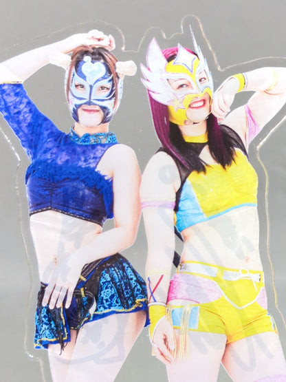 [2 hand signed autographs ] Prism Star (rhythm & Seven Stars) Acrylic Stand