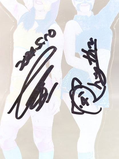 [2 hand signed autographs ] Prism Star (rhythm & Seven Stars) Acrylic Stand