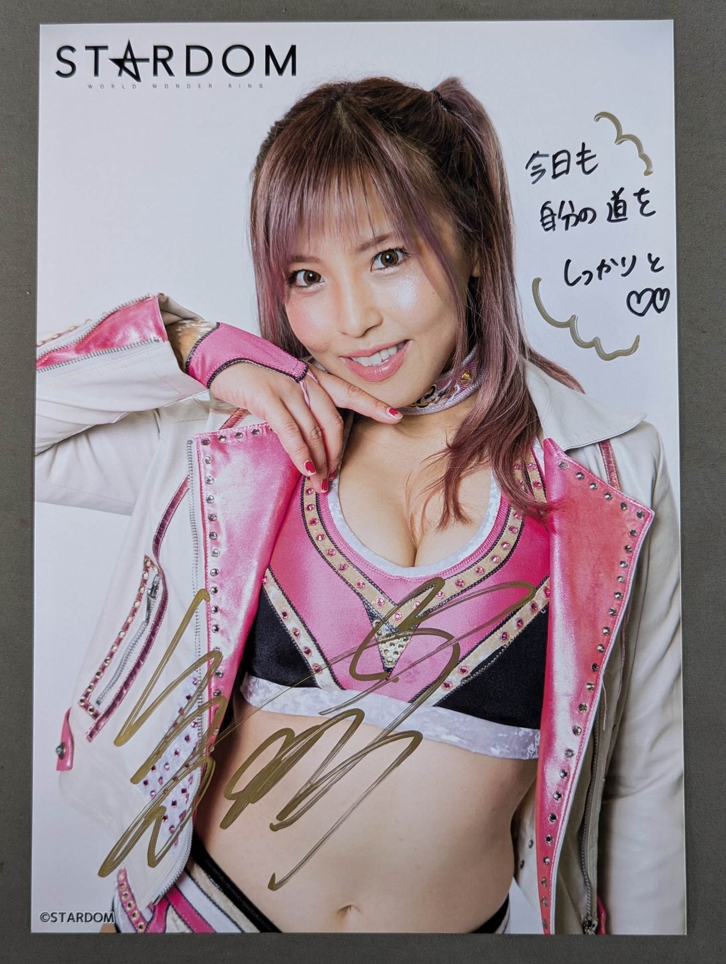 白川未奈 直筆サイン入り スターダムポートレート(F-4) – 闘道館