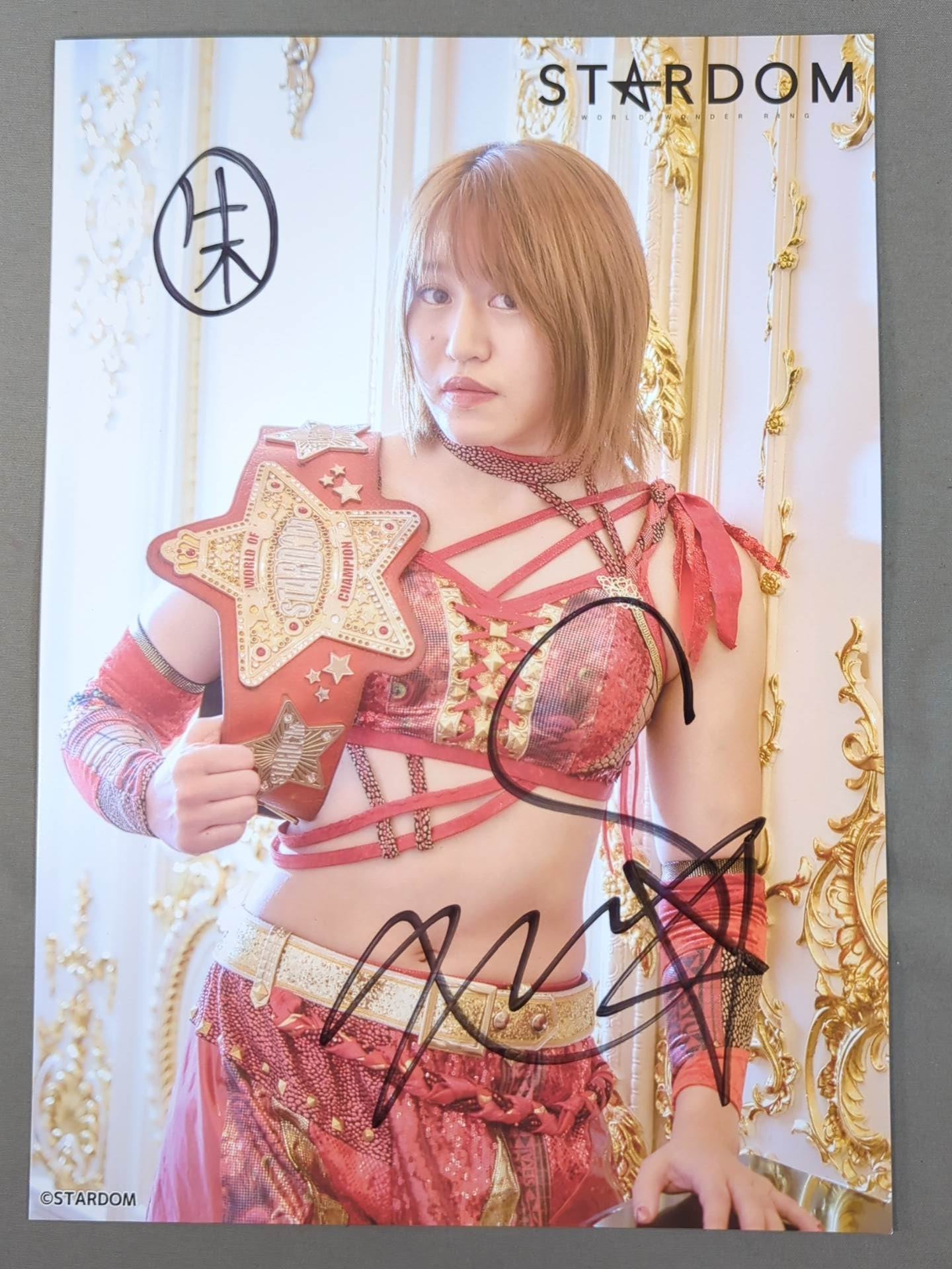 Akari hand signed autograph stardom Pro-Photo (F-8)