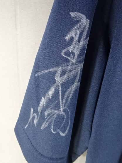 【hand signed autograph】 Masakatsu Funaki  Dry T-Shirts(1) (Navy)