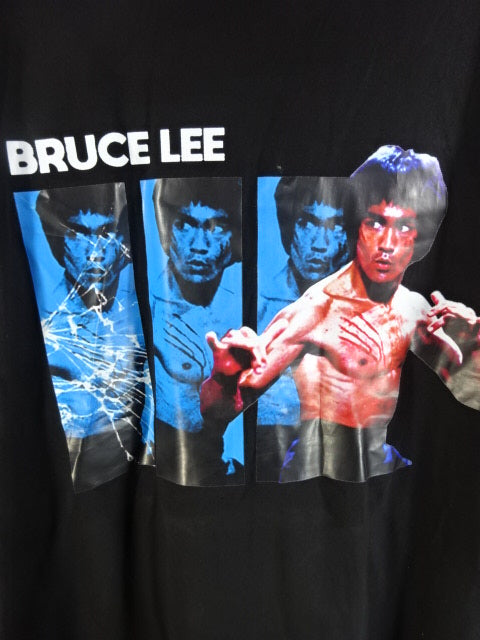 Bruce Lee  Picture T-Shirt (2) (Black)