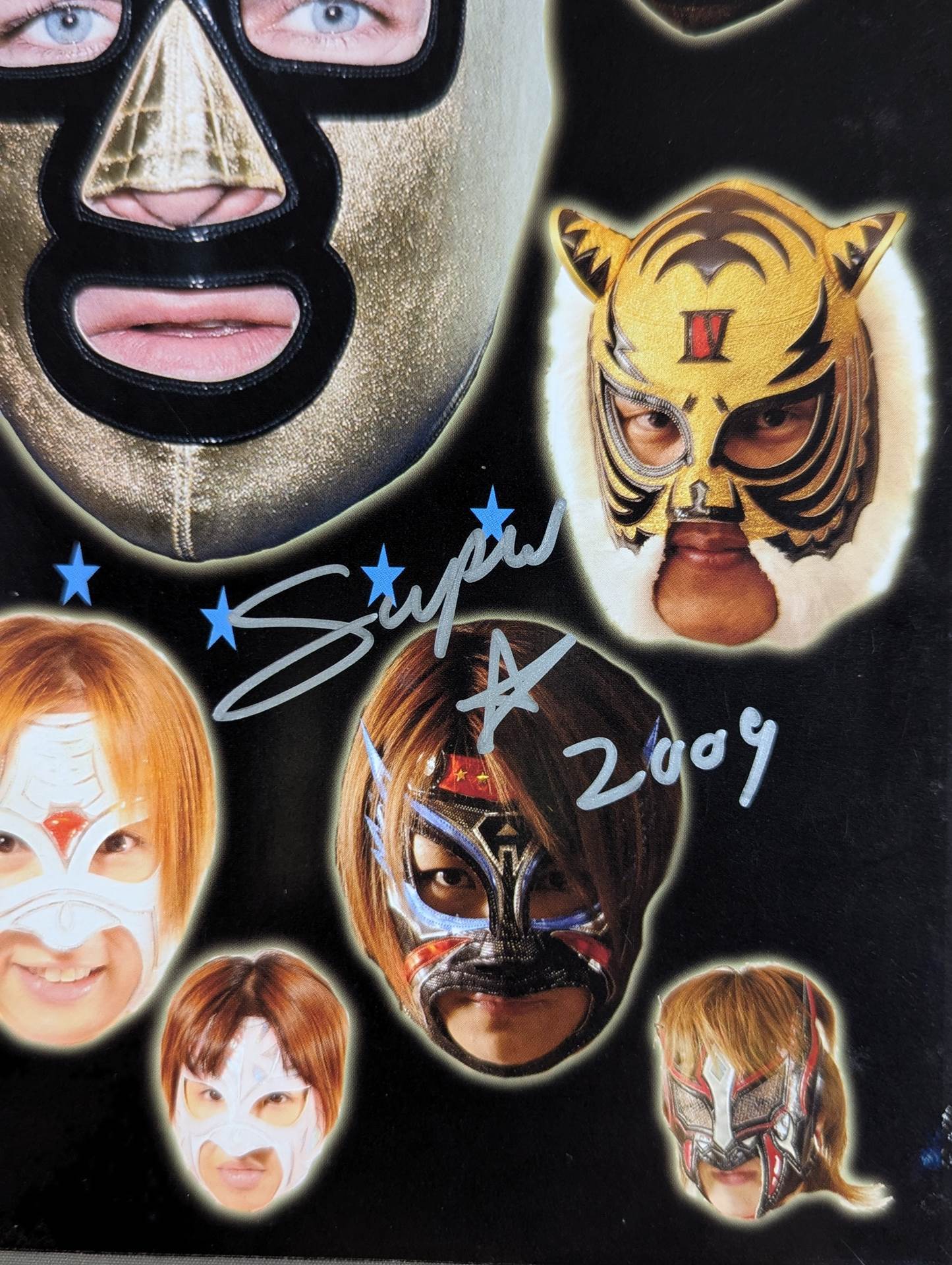 【Masked Superstar hand signed autograph 】Meteor Mask FIESTA FINAL ~ Masked Superstar Advent