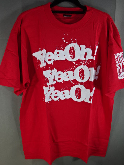 中邑真輔 YeaOh!×3 Tシャツ①(レッド)