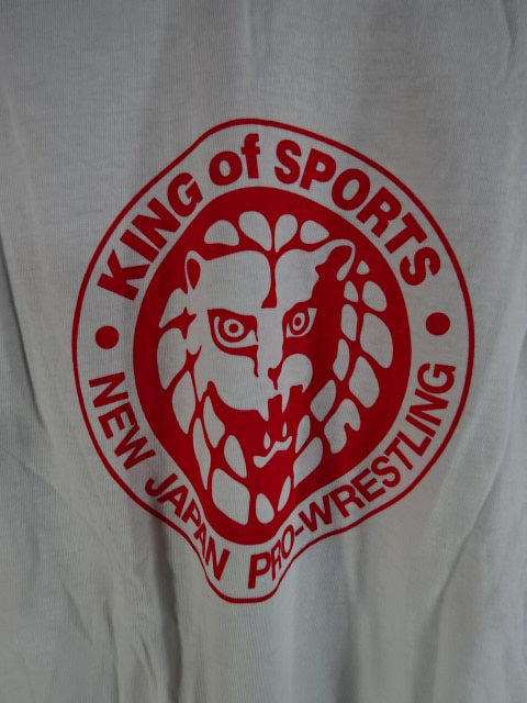 ライオンマーク ラグラン  七分袖Tシャツ②(ホワイト×レッド)
