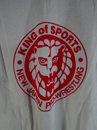 ライオンマーク ラグラン  七分袖Tシャツ②(ホワイト×レッド)