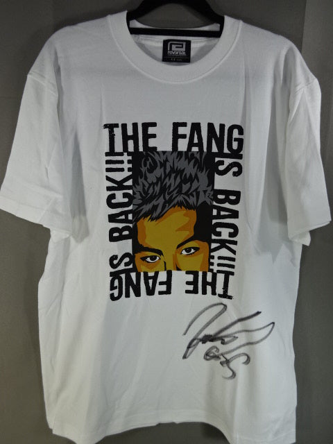 【hand signed autograph】 KENTA THE FANG IS BACK TEE T-Shirt (1) (White)