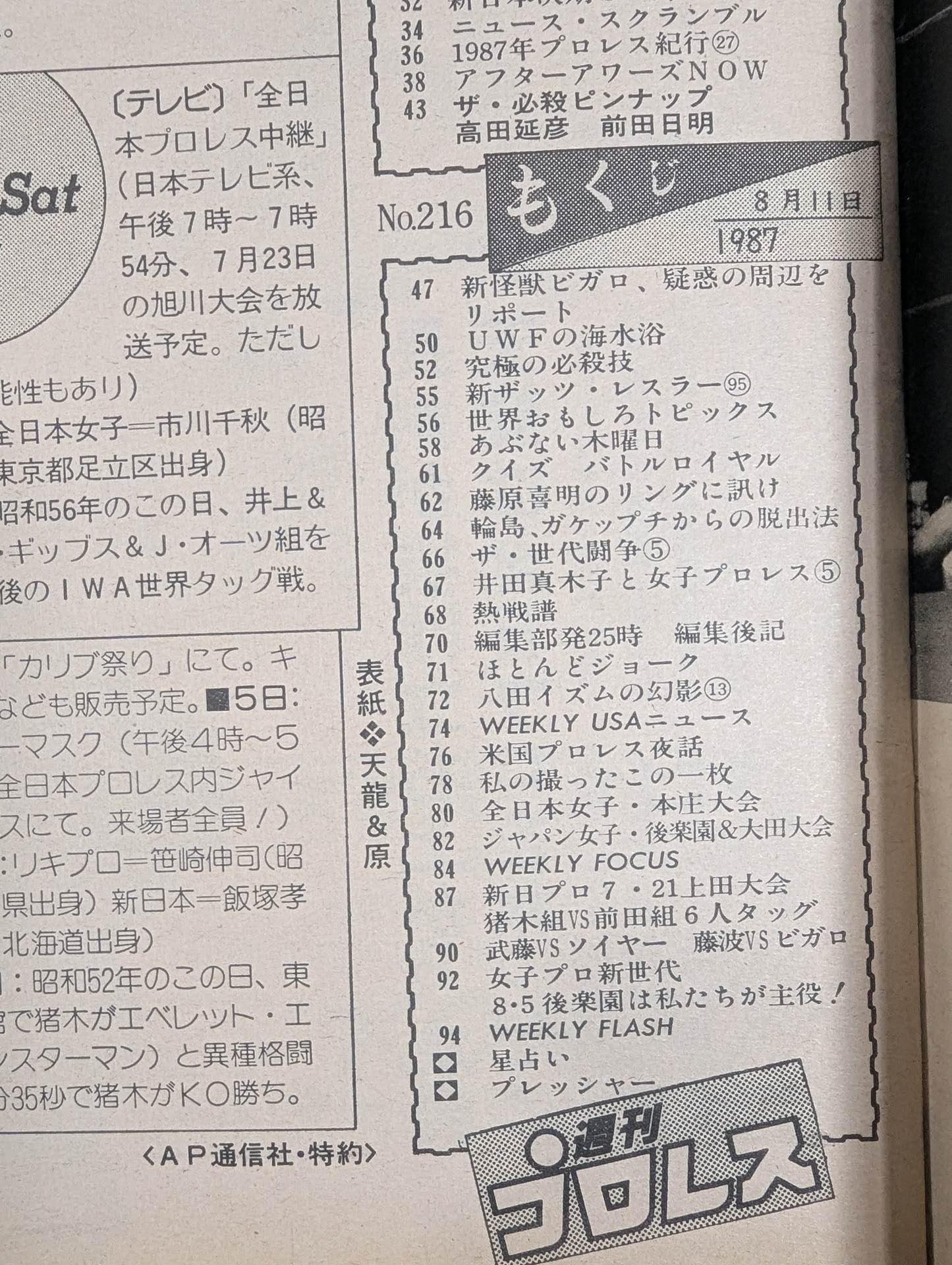 週刊プロレス216