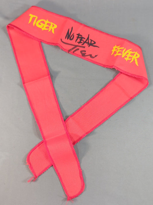 【直筆サイン入り】タイガー・ジェット・シン「TIGER NO FEAR FEVER」ハチマキ