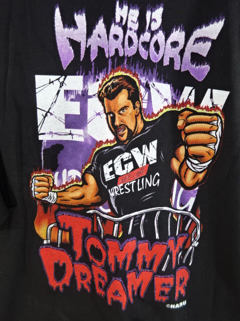 【hand signed autograph】 Tommy Dreamer HARU Illustration T-shirt (ECW)