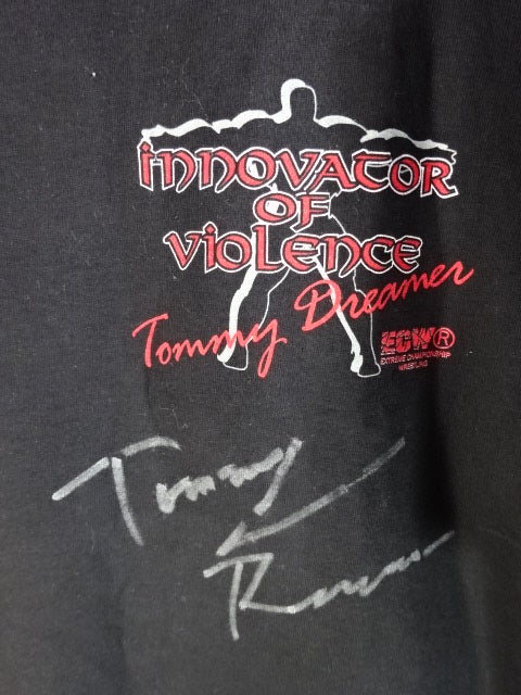 【hand signed autograph】 Tommy Dreamer HARU Illustration T-shirt (ECW)