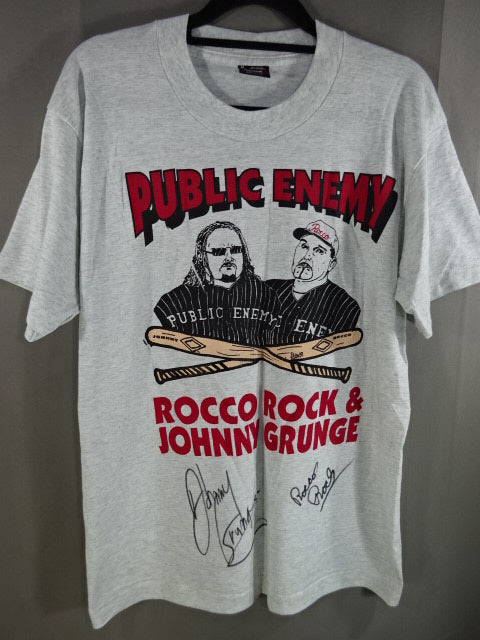 ★ ★ 2 hand signed autographs Public Enemy Illustration T-Shirt