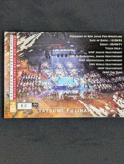 2002 BBM Tatsumi Fujinami  Ring Canvas Enclosed Card