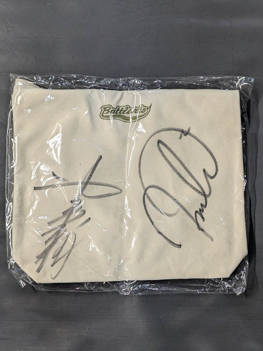 [2 fighters hand signed autograph Battlarts Tote Bag