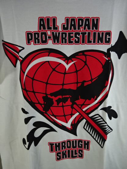 全日本プロレス×スルースキルズ コラボ Tシャツ①(ホワイト)