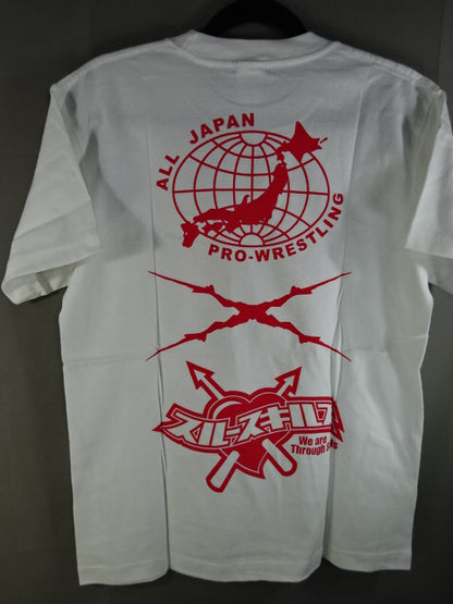 全日本プロレス×スルースキルズ コラボ Tシャツ①(ホワイト)