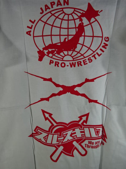 全日本プロレス×スルースキルズ コラボ Tシャツ①(ホワイト)
