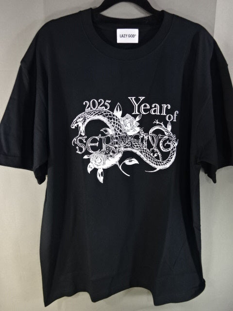 ★佐々木憂流迦ブランド★ LAZY GOD 2025 Year of SERPENC Tシャツ