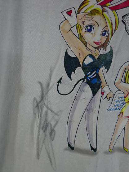 【直筆Wサイン入り】VIP 大向美智子＆府川唯未 イラスト Tシャツ