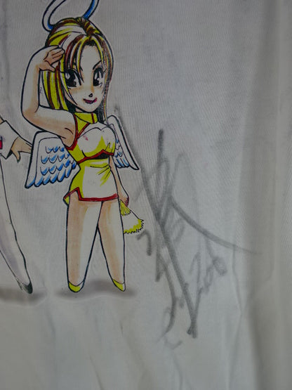 【直筆Wサイン入り】VIP 大向美智子＆府川唯未 イラスト Tシャツ