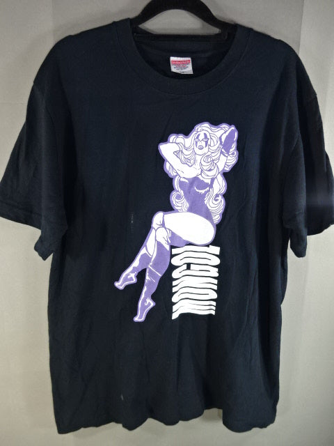 ミス・モンゴル イラスト Tシャツ①(ブラック)