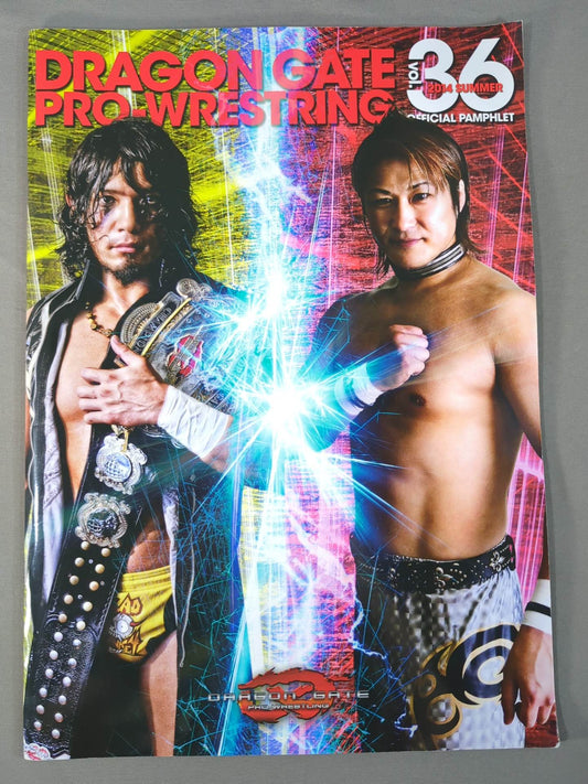 [9 fighters hand signed autograph 】2014 Dragon Gate Official Pamphlet Vol.36