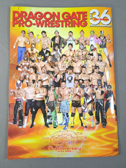 [9 fighters hand signed autograph 】2014 Dragon Gate Official Pamphlet Vol.36