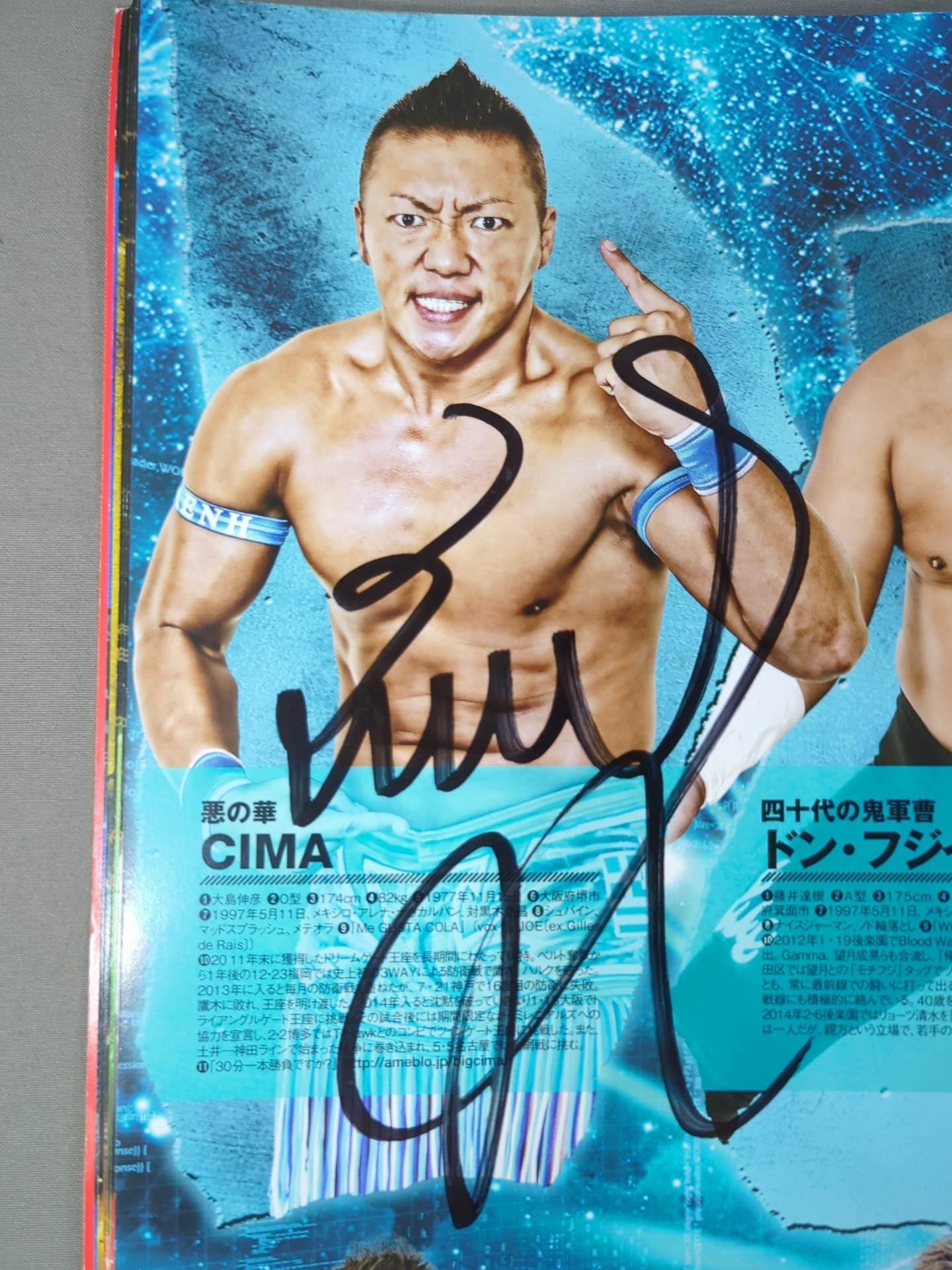 [12 fighters hand signed autograph 】2014 Dragon Gate Official Pamphlet Vol.35