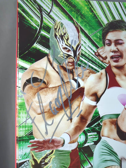 [8 fighters hand signed autograph 】2013-2014 Dragon Gate Official Brochure Vol.33
