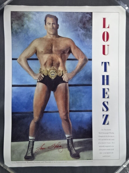 【hand signed autograph】 Lou Thesz  Poster
