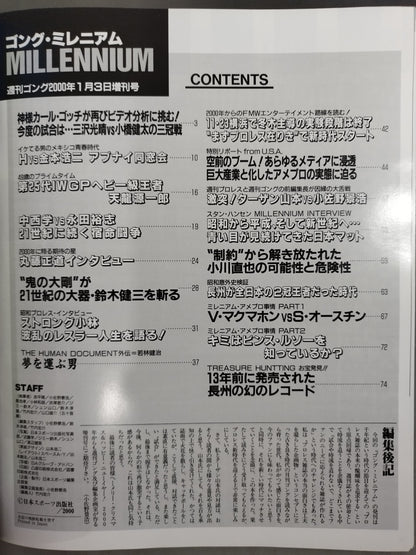 ゴング増刊号 Millenniumミレニアム 神様激突!ターザン山本vs小佐野景浩