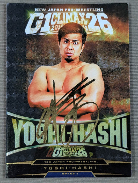 YOSHI-HASHI / G1 CLIMAX 26 Foil Stamped Sign SP Card