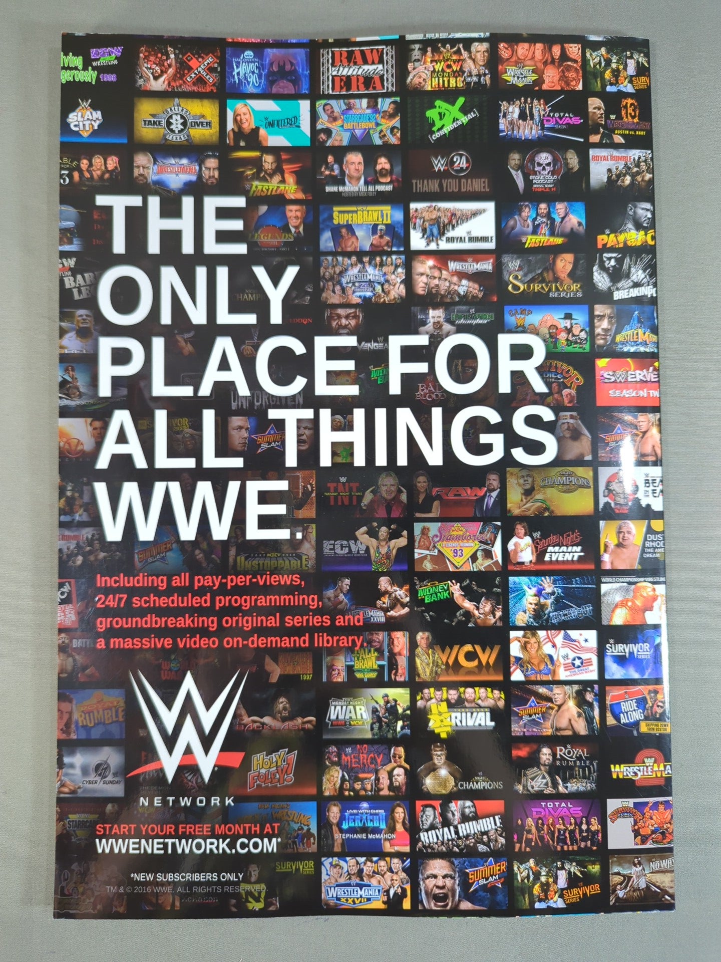 WWE OFFICIAL PROGRAM 2016