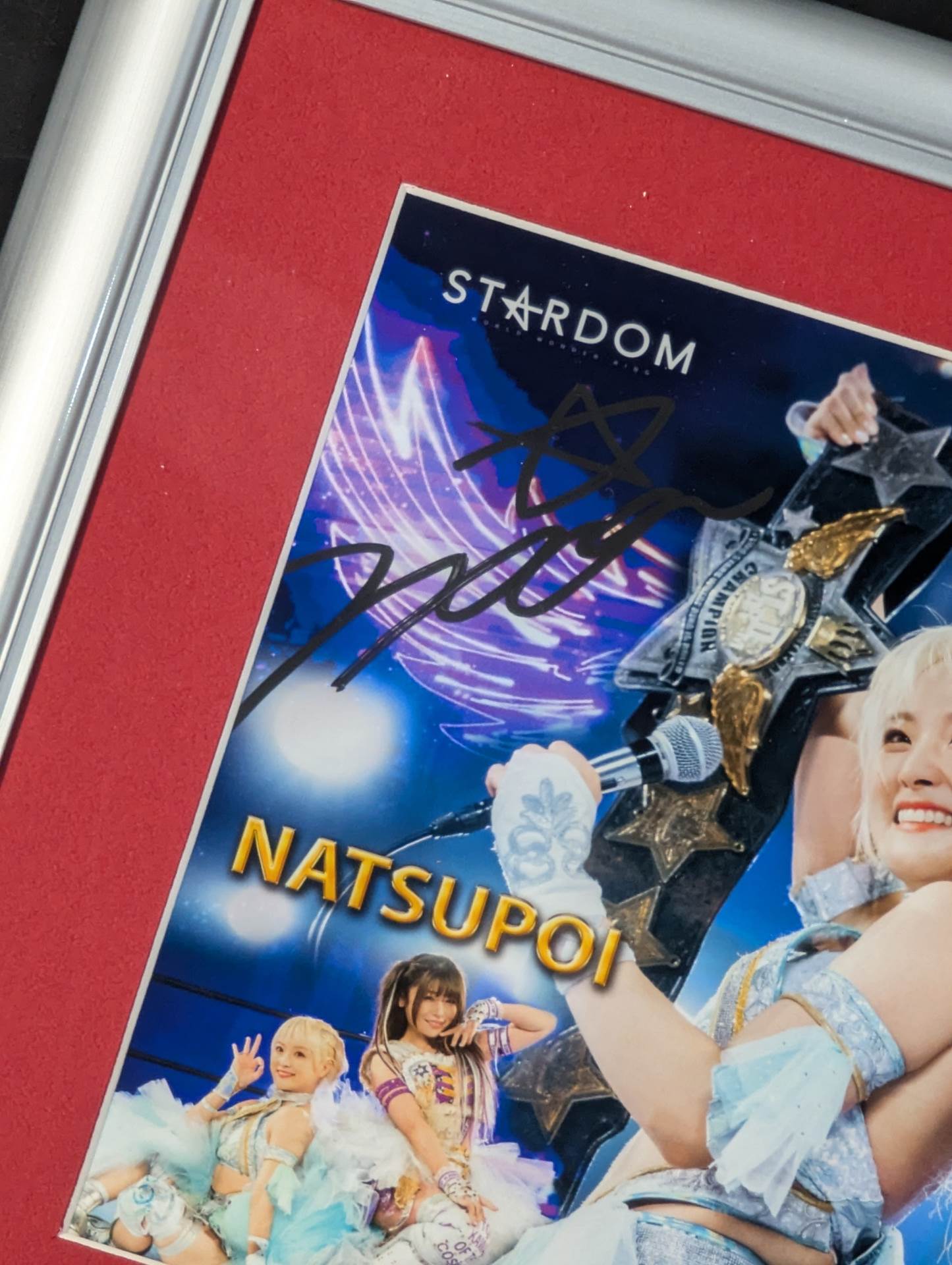 なつぽい直筆サイン入り記念フォトフレーム 第23代ワンダー・オブ・スターダム 中野たむ＆なつぽい 直筆Wサイン入り 記念フォトフレーム