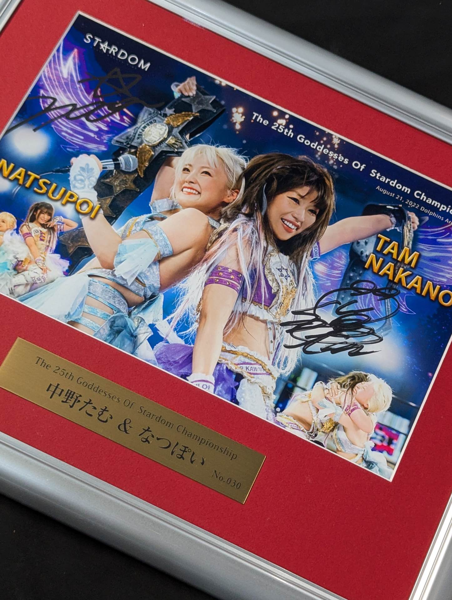 中野たむ＆なつぽい 直筆Wサイン入り 記念フォトフレーム Goddesses Of Stardom