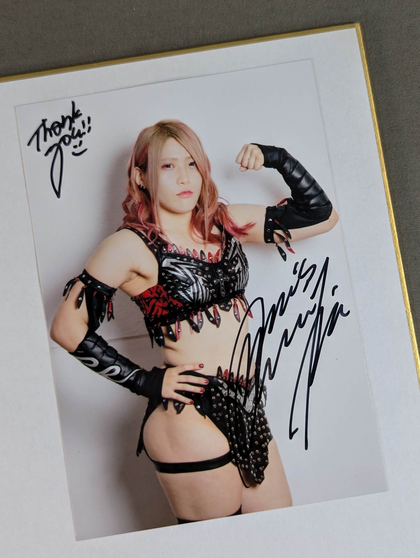 マリーゴールドプロレス林下詩美 直筆サイン手形色紙 プロレスマスクの専門店 デポマート -DEPOMART-