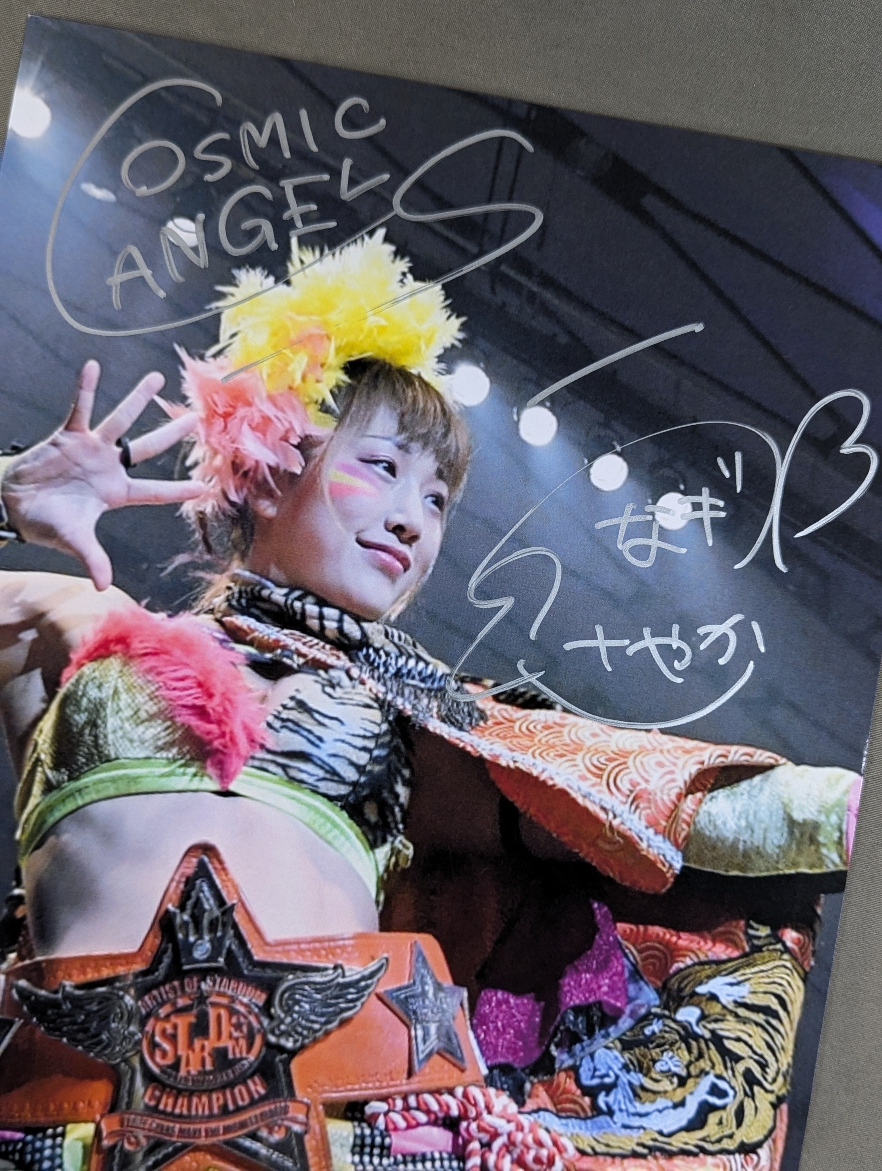 スターダム ウナギサヤカ 手形入りサイン色紙 スターダム ウナギサヤカ / 選手直筆サイン入り 手形色紙&限定
