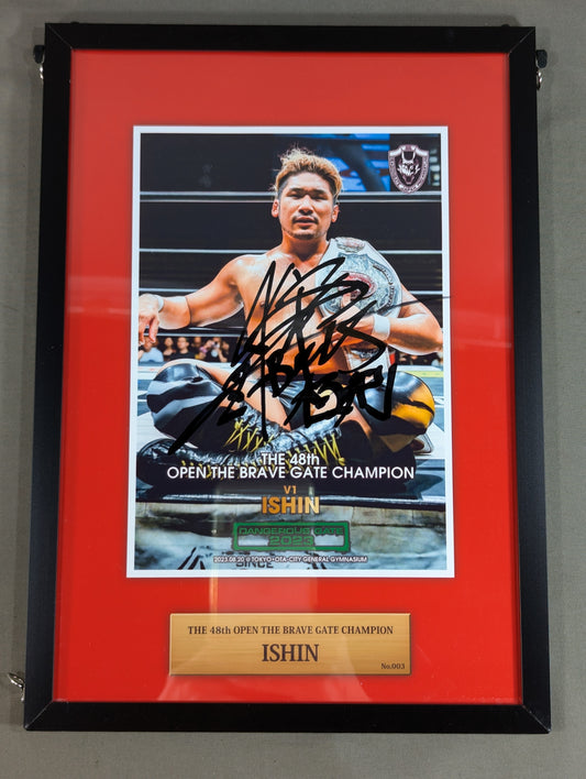 ★ The 48th Open the Bravegate Champion ★ ISHIN hand signed autograph photo frame