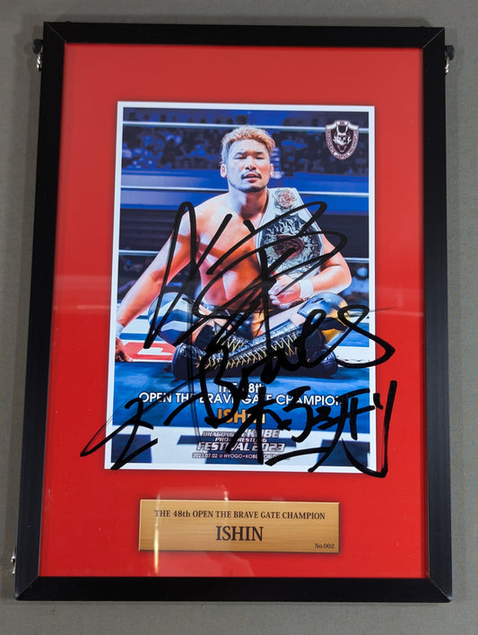 ★ The 48th Open the Bravegate Champion ★ ISHIN hand signed autograph photo frame