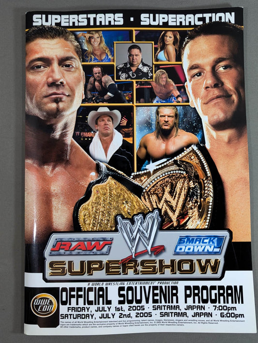 WWE SUPERSHOW OFFICIAL SOUVENIR PROGRAM 2005