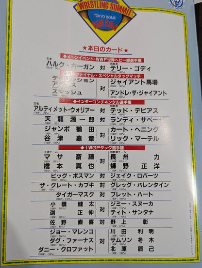 WWF, All Japan, New Japan Pro Wrestling  / Japan-US Wrestling Summit