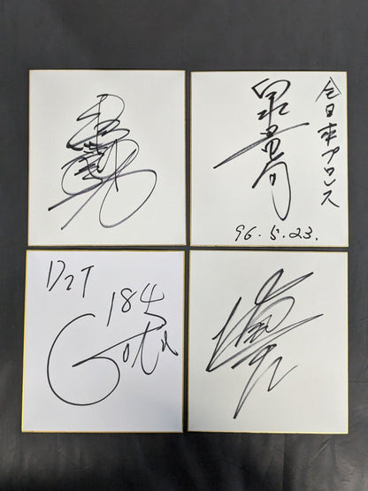 国内プロレスラー サイン色紙セット①