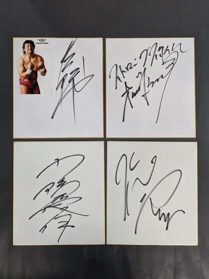 国内プロレスラー サイン色紙セット①