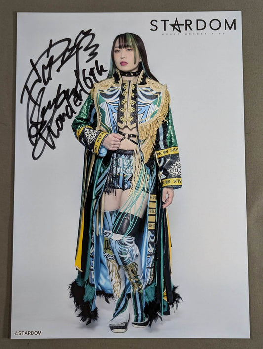 上谷沙弥 直筆サイン入り スターダムポートレート(R-4)
