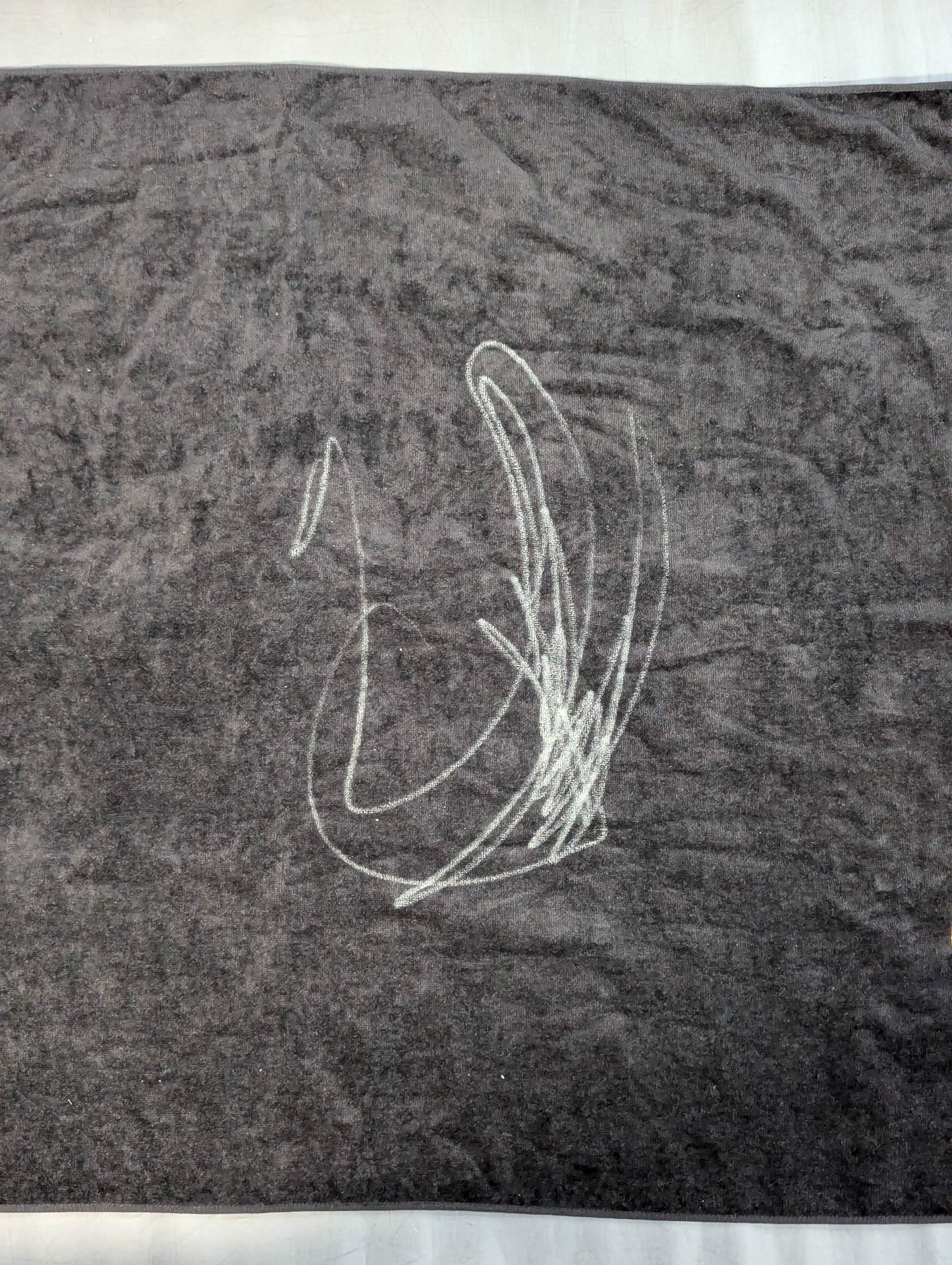 【hand signed autograph】 Minoru Suzuki Signature Embroidery Bath Towel (Black)